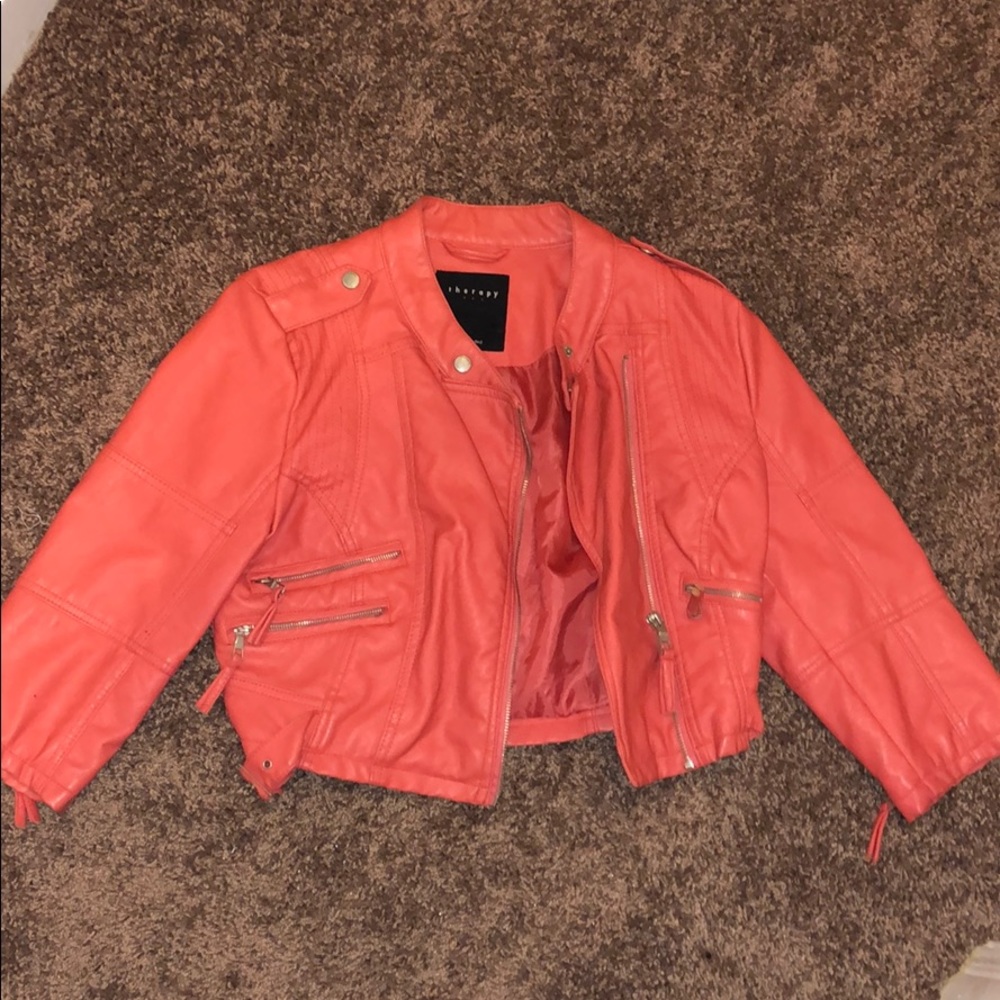 Pink crop jacket